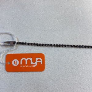 Boccadamo Bracelet Adult/Teen with Black Zircon Crystals